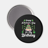 ハッピーセントパトリックの日それが私の誕生日 マグネット (正面/裏面)