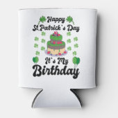 ハッピーセントパトリックの日それが私の誕生日 缶クーラー (正面)