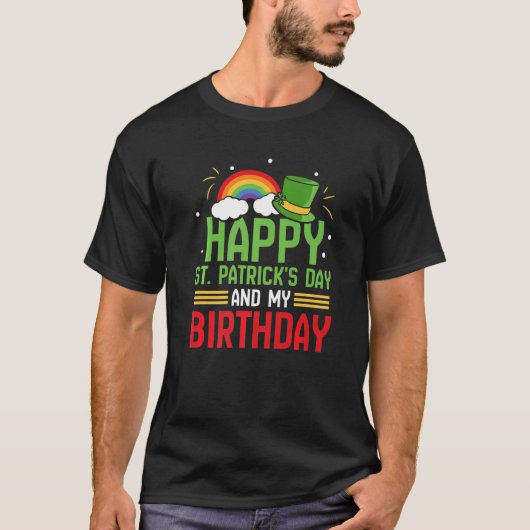 ハッピーセントパトリックの日と私の誕生日チームSt. Pa Tシャツ (正面)