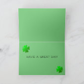 ハッピーセントパトリックの日と虹パーソナライズされた シーズンカード (内部)