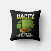 ハッピーセントパトリックの日とYesそれが私の誕生日 クッション (正面)