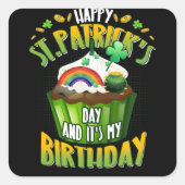 ハッピーセントパトリックの日とYesそれが私の誕生日 スクエアシール (正面)