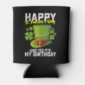 ハッピーセントパトリックの日とYesそれが私の誕生日 缶クーラー (正面)