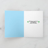 ハッピーセントパトリックの日にこやかなシャムロッククローバー シーズンカード (内部)