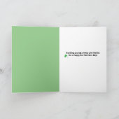 ハッピーセントパトリックの日の任意の柴犬犬 シーズンカード (内部)