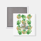 ハッピーセントパトリックの日の磁石の蹄鉄 マグネット (正面/裏面)