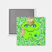 ハッピーセントパトリックの日の磁石シャムロック マグネット (正面/裏面)