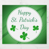 ハッピーセントパトリックの日アイリッシュグリーンシャームロック ビールラベル (シングルラベル)