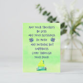 ハッピーセントパトリックの日アイリッシュ賛美ズホーム ポストカード (スタンド正面)