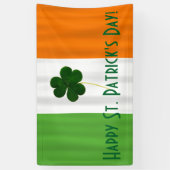 ハッピーセントパトリックの日アイルランド国旗のシャムロックバナー 横断幕 (縦)