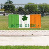 ハッピーセントパトリックの日アイルランド国旗のシャムロックバナー 横断幕 (インサイチュ)