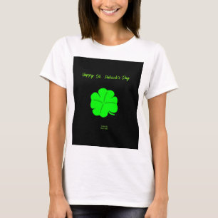 ハッピーセントパトリックの日ウィメンズホワイトTシャツ Tシャツ