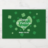 ハッピーセントパトリックの日カスタム リキュールボトルラベル (シングルラベル)