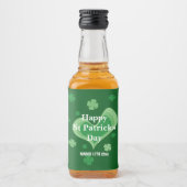 ハッピーセントパトリックの日カスタム リキュールボトルラベル (正面)