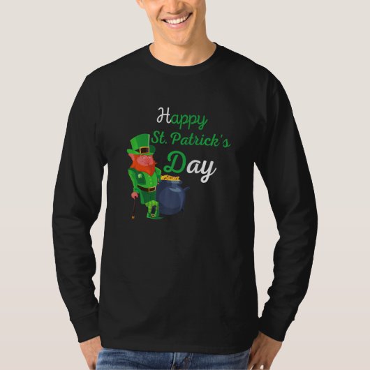 ハッピーセントパトリックの日カッコいいSt patricks dayセントパット Tシャツ (正面)