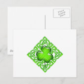 ハッピーセントパトリックの日クローバーギフト ポストカード (正面/裏面)