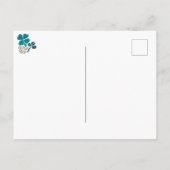 ハッピーセントパトリックの日クローバーシャムロックスケッチ ポストカード (裏面)