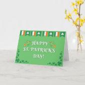 ハッピーセントパトリックの日グリーンシャムロック カード (黄色い花)