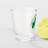 ハッピーセントパトリックの日グリーンシャムロック ショットグラス (左)