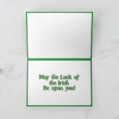 ハッピーセントパトリックの日グリーンビール カード (内部)