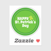 ハッピーセントパトリックの日グリーンラッキーシャムロック シール (シート)