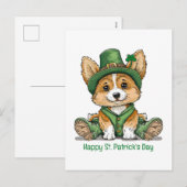ハッピーセントパトリックの日コルギドッグ シーズンポストカード (正面/裏面)