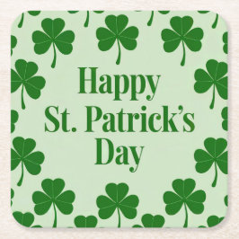 ハッピーセントパトリックの日コースターセット スクエアペーパーコースター