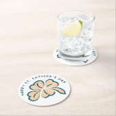 ハッピーセントパトリックの日シャムロッククローバー ラウンドペーパーコースター (インサイチュ)