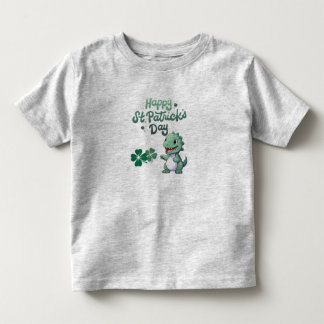 ハッピーセントパトリックの日ディノ トドラーTシャツ