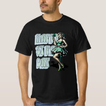 ハッピーセントパトリックの日ピンナップガールとシャムロック