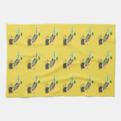 ハッピーセントパトリックの日ポット金ゴールド キッチンタオル (横)