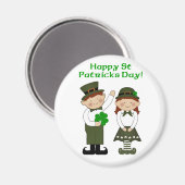 ハッピーセントパトリックの日マグネット マグネット (正面/裏面)