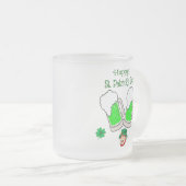ハッピーセントパトリックの日レプレシャン フロストグラスマグカップ (正面右)