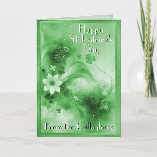 ハッピーセントパトリックの日幸運のザ・アイルランド恵み カード (正面)