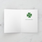 ハッピーセントパトリックの日折り畳みグリーティングカード シーズンカード (内部)