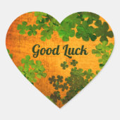 ハッピーセントパトリックの日、アイルランドのシャムロック ハートシール (正面)