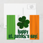 ハッピーセントパトリックの日、アイルランド国旗の色アイルランド ポストカード (正面/裏面)
