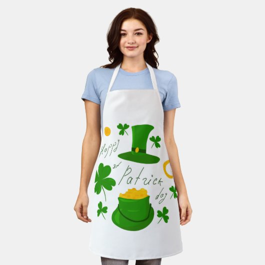 ハッピーセントパトリックの日 エプロン (着用した状態)