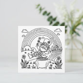 ハッピーセントパトリックの日 | カラーリングページ 招待状 (スタンド正面)