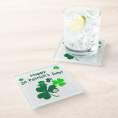 ハッピーセントパトリックの日 ガラスコースター (アングル)