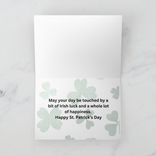 ハッピーセントパトリックの日 サンキューカード (内部)