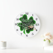 ハッピーセントパトリックの日 – ポット・オブ・金ゴールド ラージ壁時計 (ホーム)