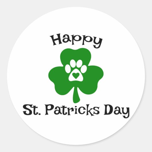 ハッピーセントパトリックの日☘️🎉 ラウンドシール (正面)