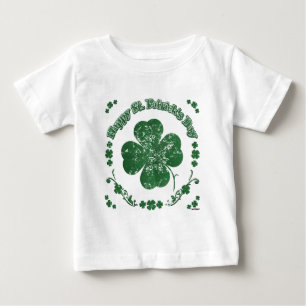 ハッピーセントパトリックの日 – ヴィンテージスタイル ベビーTシャツ