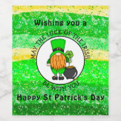 ハッピーセントパトリックの日 |可愛いレプレシャン ワインラベル (シングルラベル)