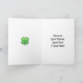 ハッピーセントパトリックの日 |応援からグリーンビール カード (内部)