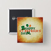 ハッピーセントパトリックの日 缶バッジ (正面&裏面)