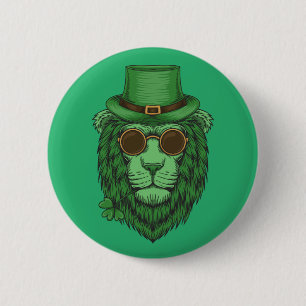 ハッピーセントパトリックの日 Leprechaun Lion 缶バッジ