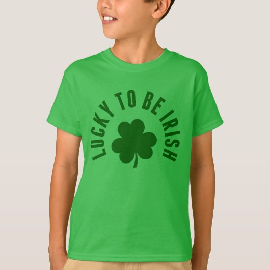 ハッピーセントパトリックの日 | Lucky To Be Irish Tシャツ (正面)