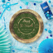 ハッピーセントパトリックシャムロックグリーンクローバーアイリッシュ ペーパープレート (パーティー)